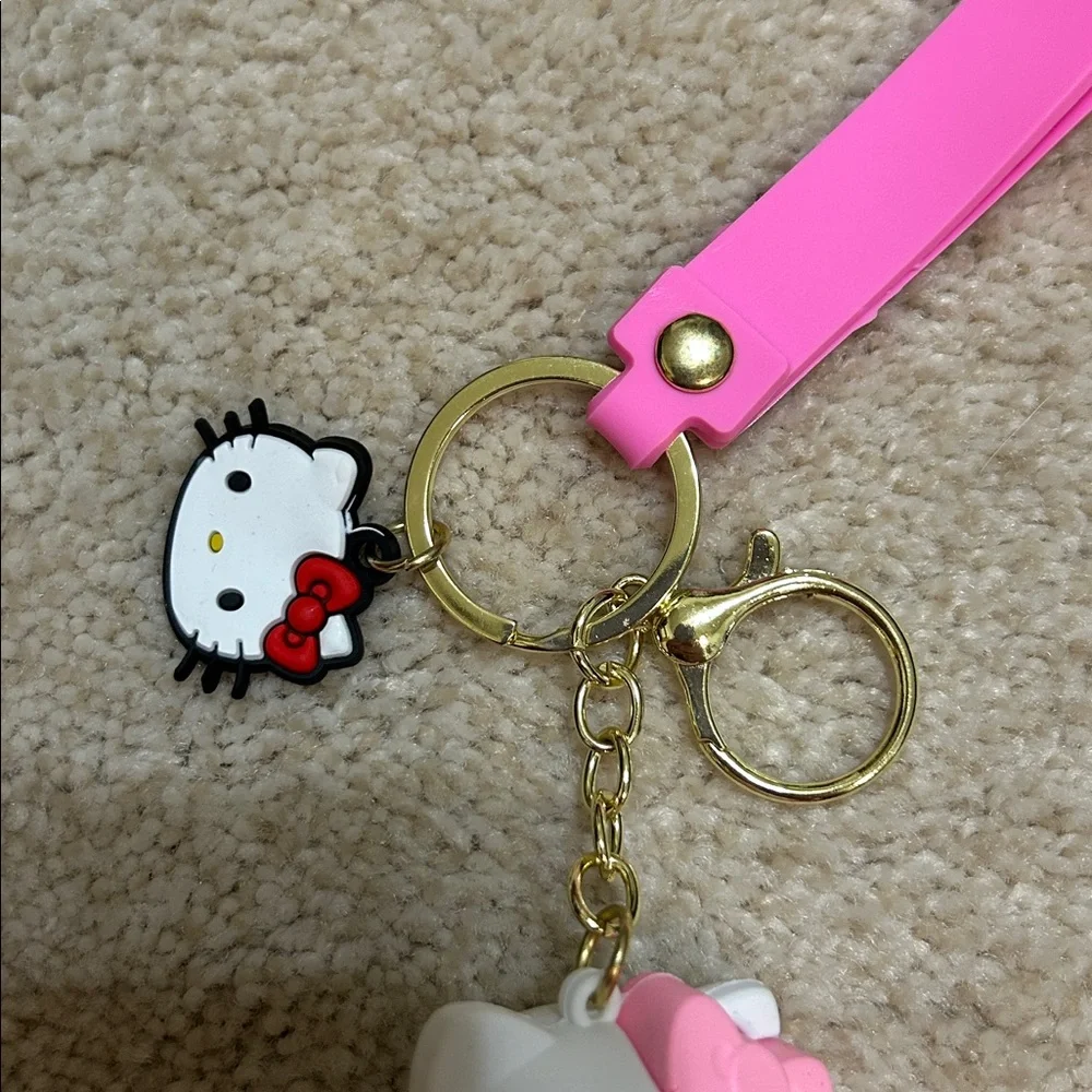 Hello Kitty Pool Floatie Keychain Charm Sanrio Accessory for Bag or Keys New